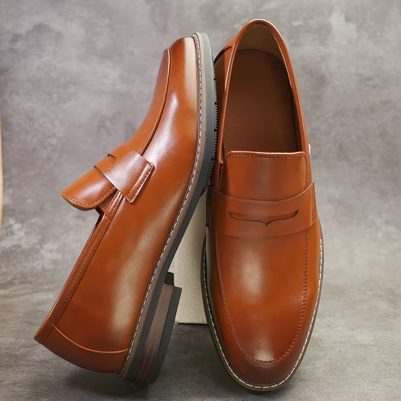 Men’s Slip-On Dress Loafers –  Footwear with Non-Slip Sole
