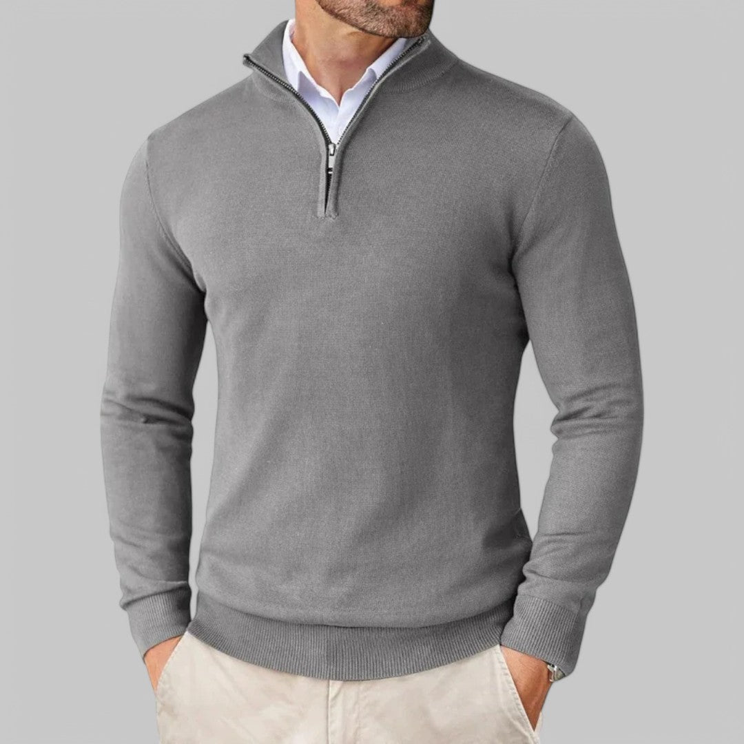 Old-Money Men Half Zip Autumn Jumper