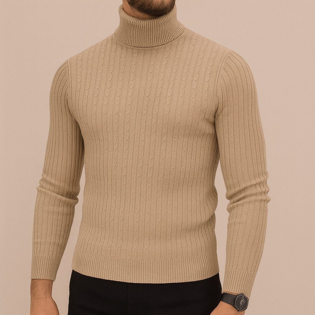 Antoine Men’s Turtleneck Sweater – Classic Soft Knit | Warm Modern Essential