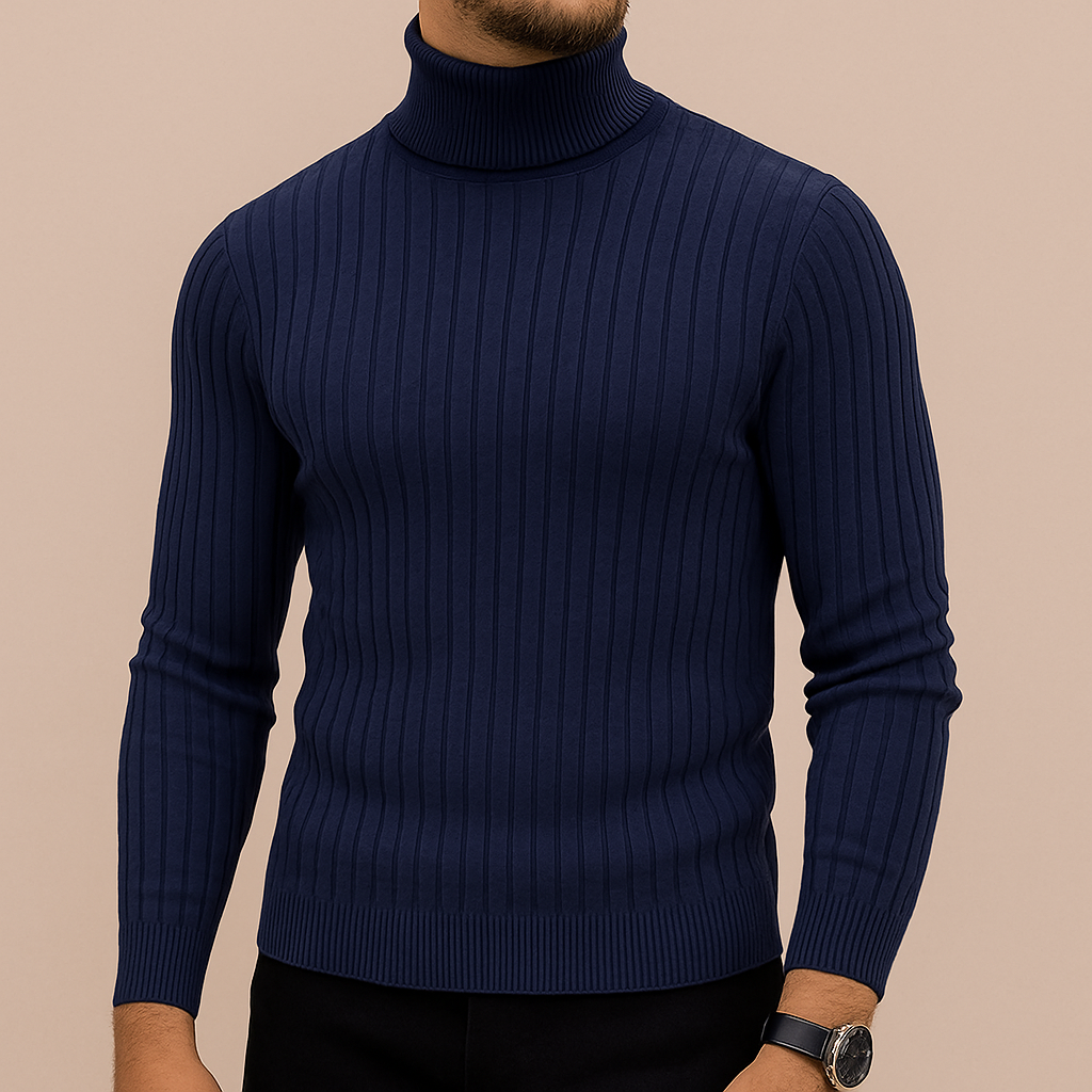 Antoine Men’s Turtleneck Sweater – Classic Soft Knit | Warm Modern Essential