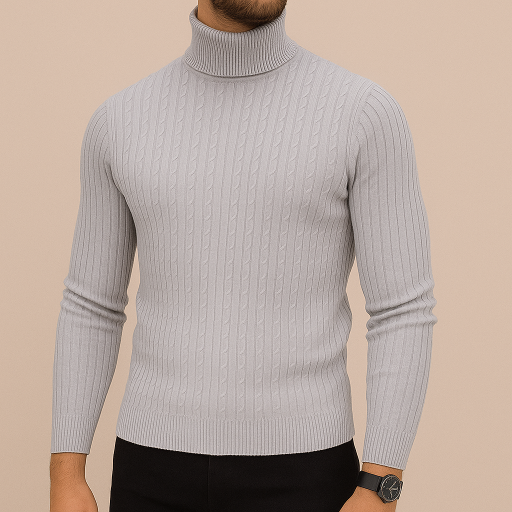 Antoine Men’s Turtleneck Sweater – Classic Soft Knit | Warm Modern Essential