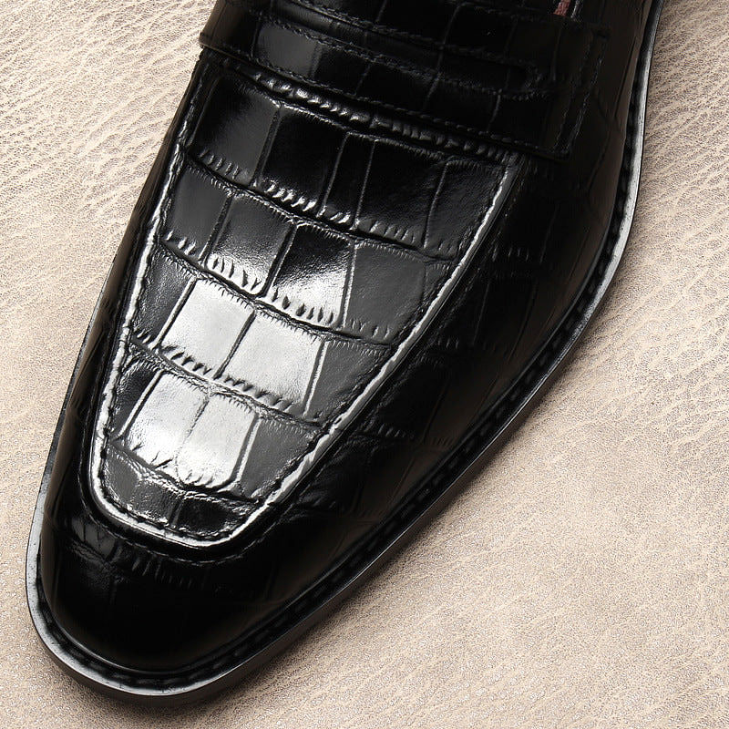 Men’s Crocodile Men Pattern Leather Loafers – Elegant, Durable & Comfortable