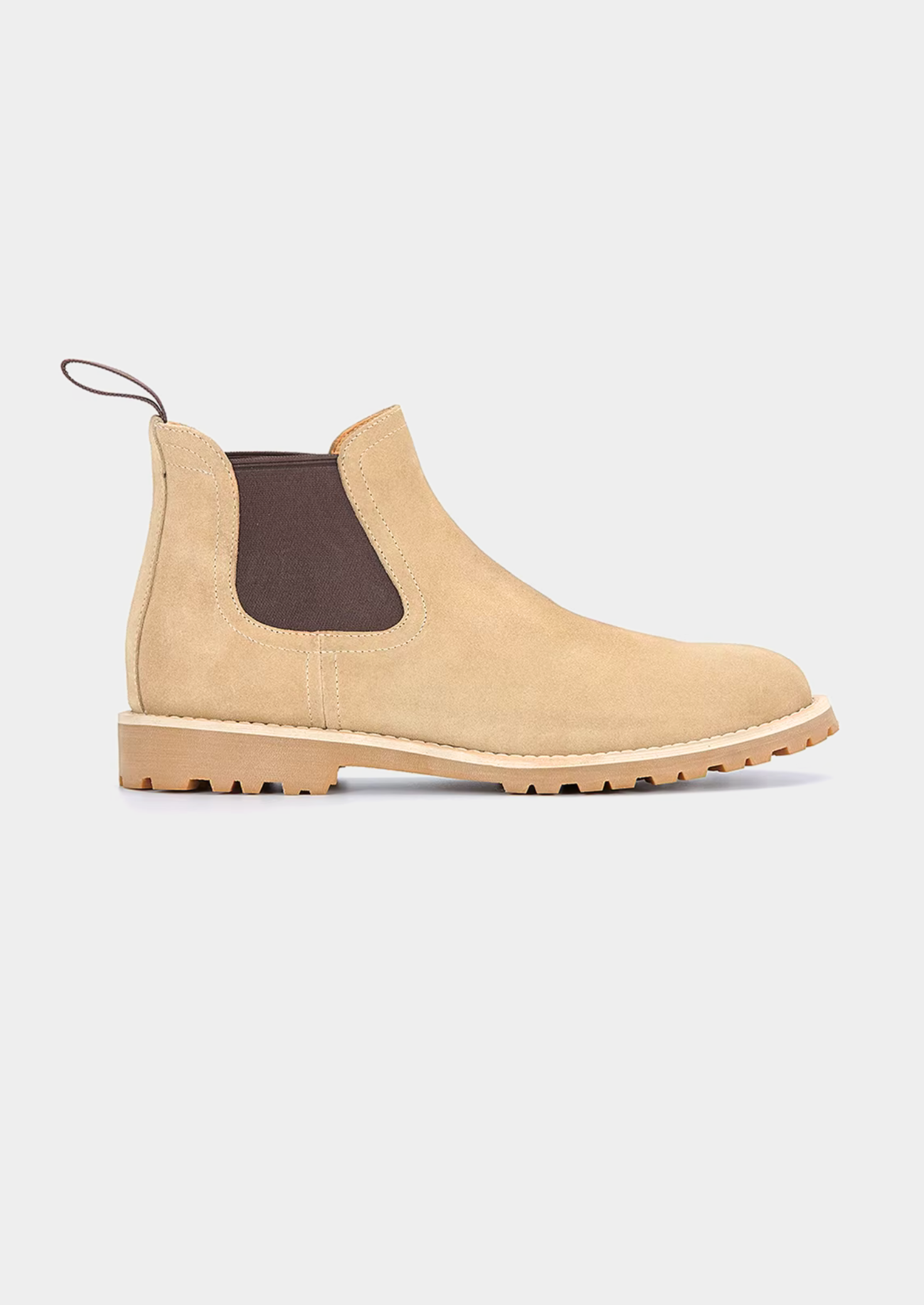 Sand Suede Chelsea Winter Boot – Men’s Warm Slip-On Ankle Boot