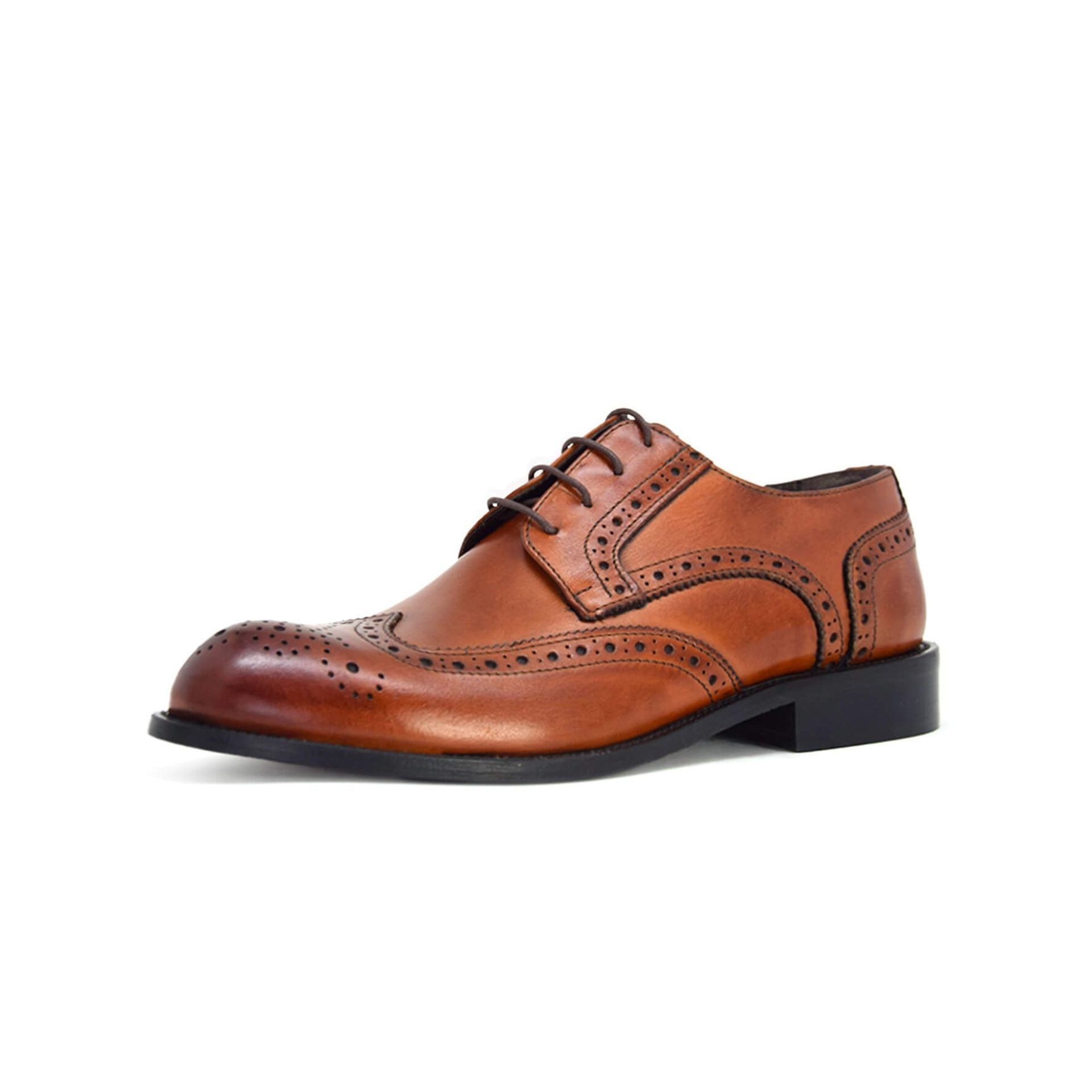 Elegant Brown Leather Lace-Up Dress Shoes – Timeless Style & Refined Craftsmanship