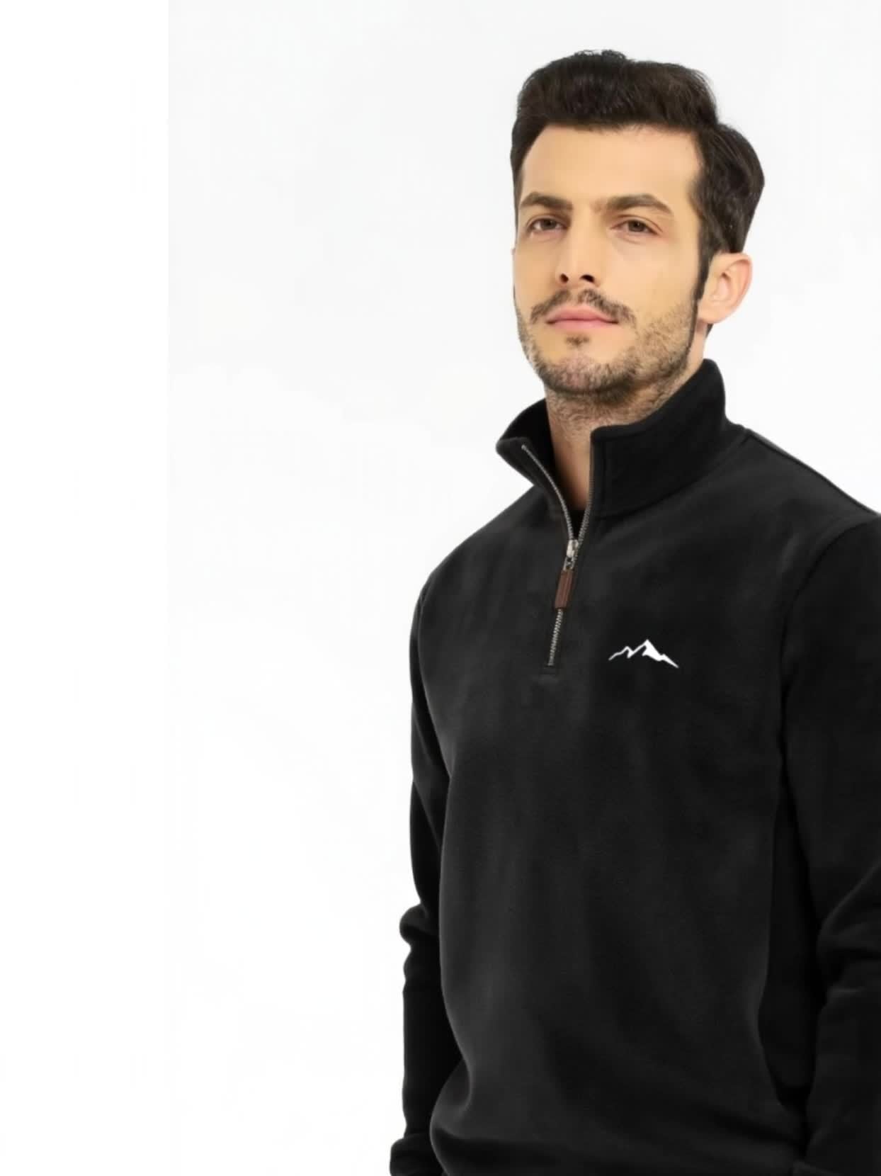 Men’s Heavy-Duty Winter Sweater – Fleece-Like Warmth & Modern Outdoor Style