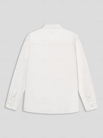 Linen Cotton Turndown Collar Casual Shirt