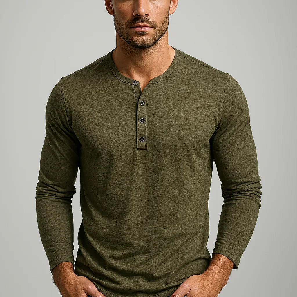 Spraykis | Men's Henley T-Shirt Long Sleeve