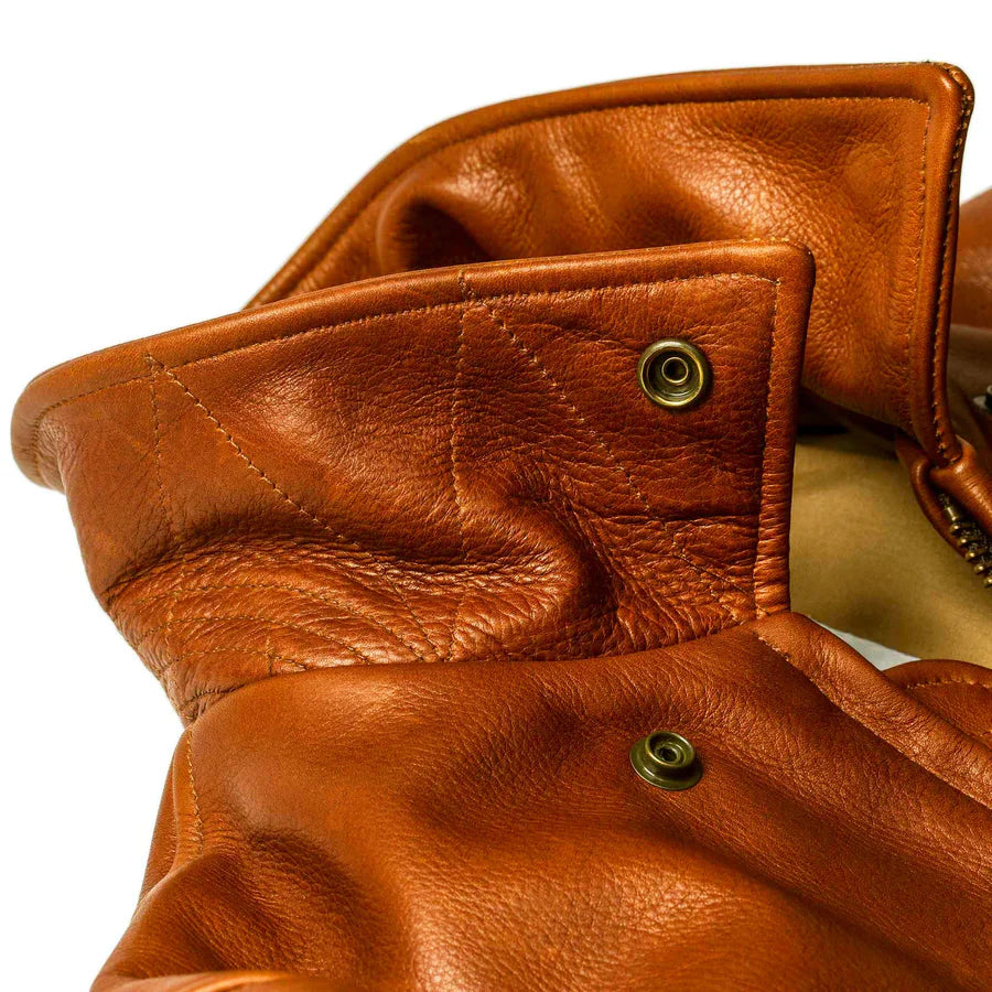 Brown Leather Motor Jacket - Leather Jackets