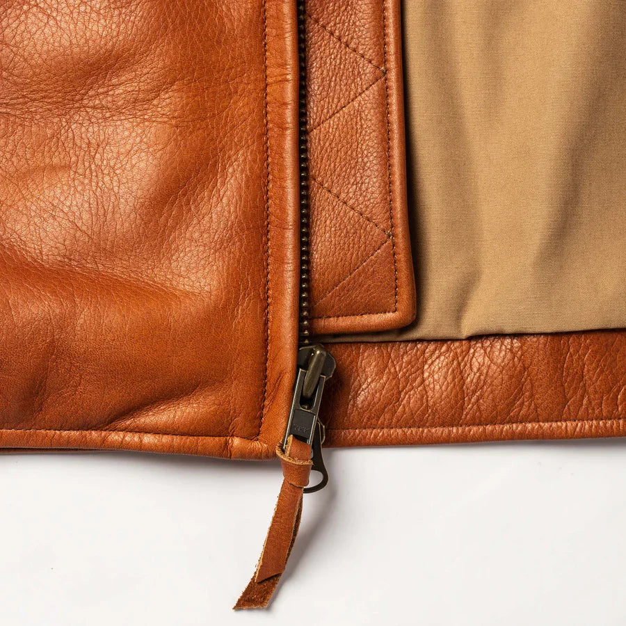 Brown Leather Motor Jacket - Leather Jackets