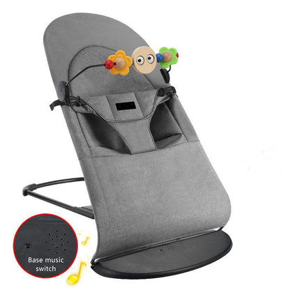 Baby Rocker Bouncer Adjustable Baby Swing Chair with Toy Motion Fabric Music