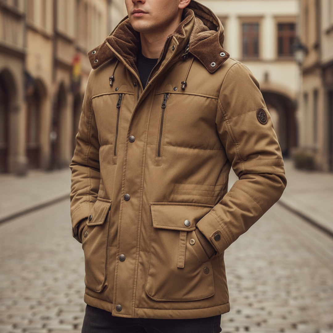Men’s Winter Hooded Jacket – Warm & Comfortable Coat | Everyday Cold-Weather Wear