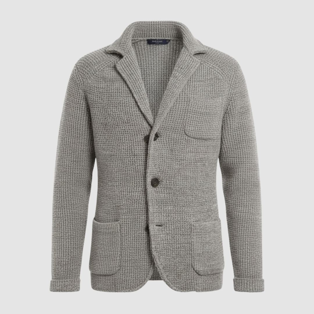 Men’s Honeycomb Knit Blazer – Tailored Soft Jacket | Italian Smart-Casual Elegance