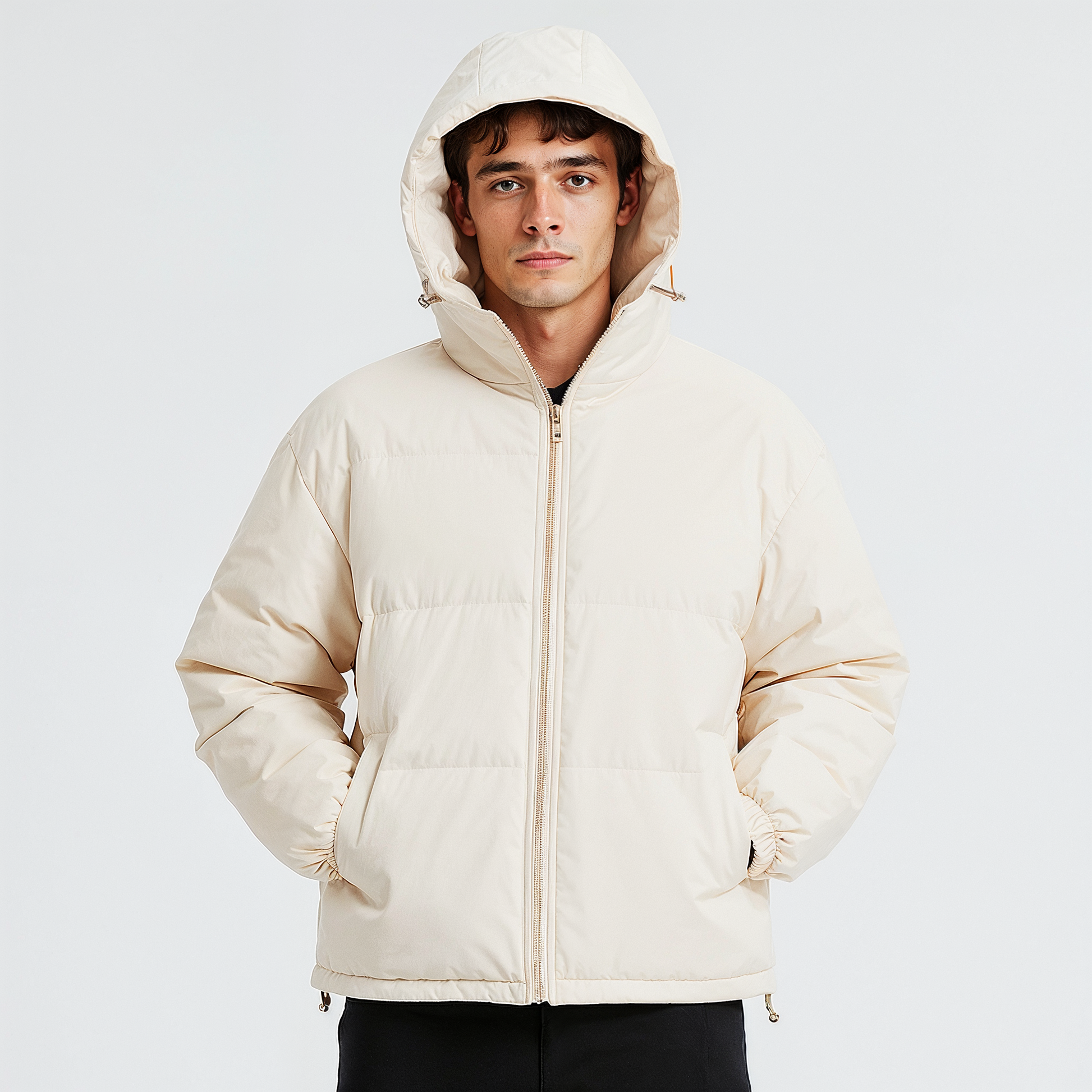 Men’s Classic Hooded Down Puffer Jacket – Warm & Stylish Winter Coat