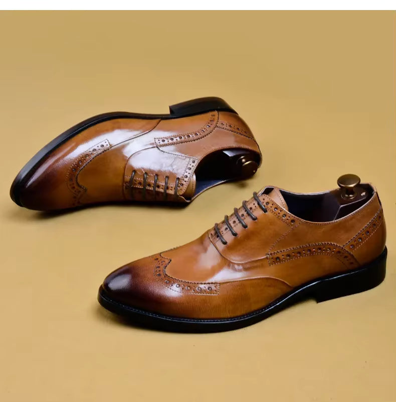 Classic Brogues Leather Dress Shoes