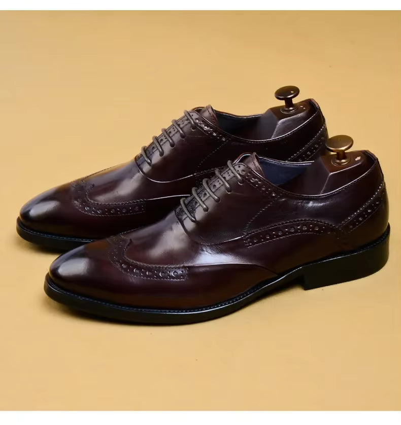 Classic Brogues Leather Dress Shoes