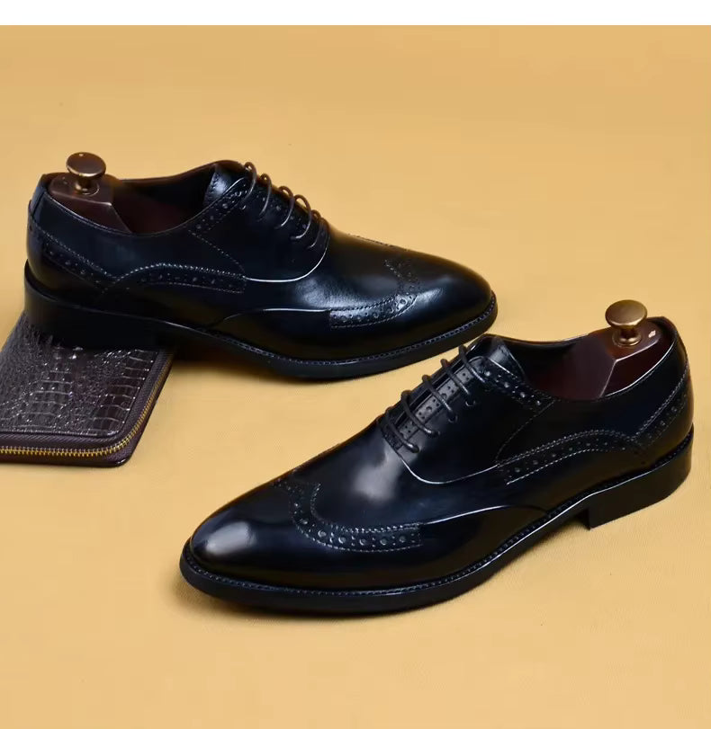 Classic Brogues Leather Dress Shoes