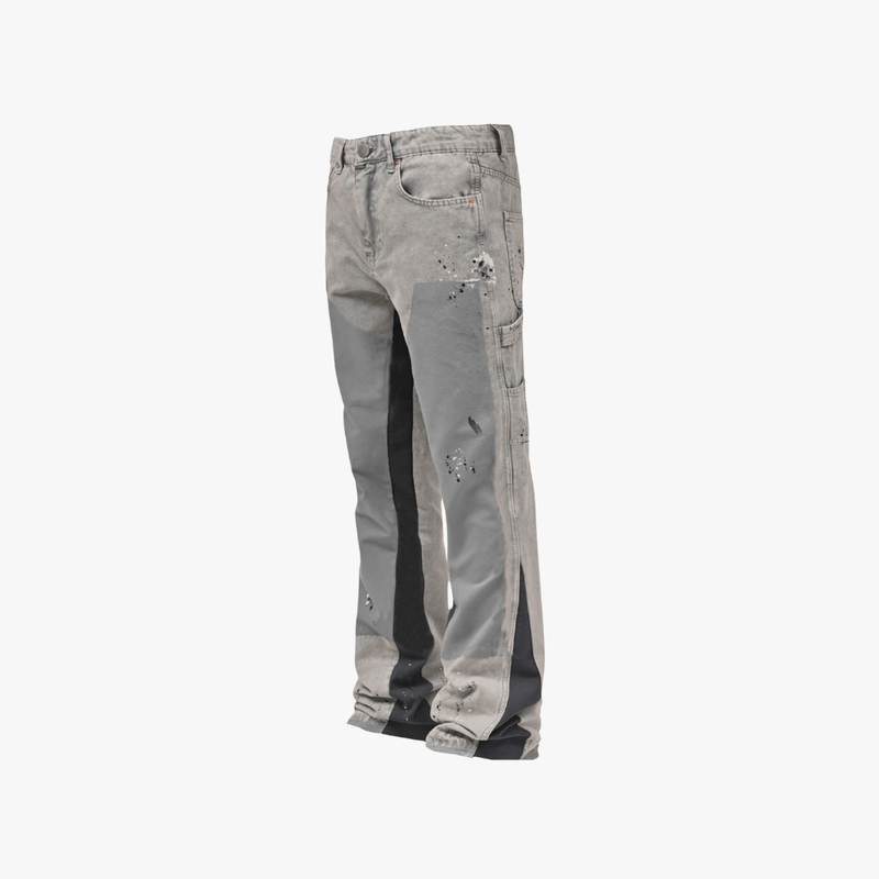 Men’s Streetstyle Jeans – Paint-Splatter Effect, Relaxed Fit Denim