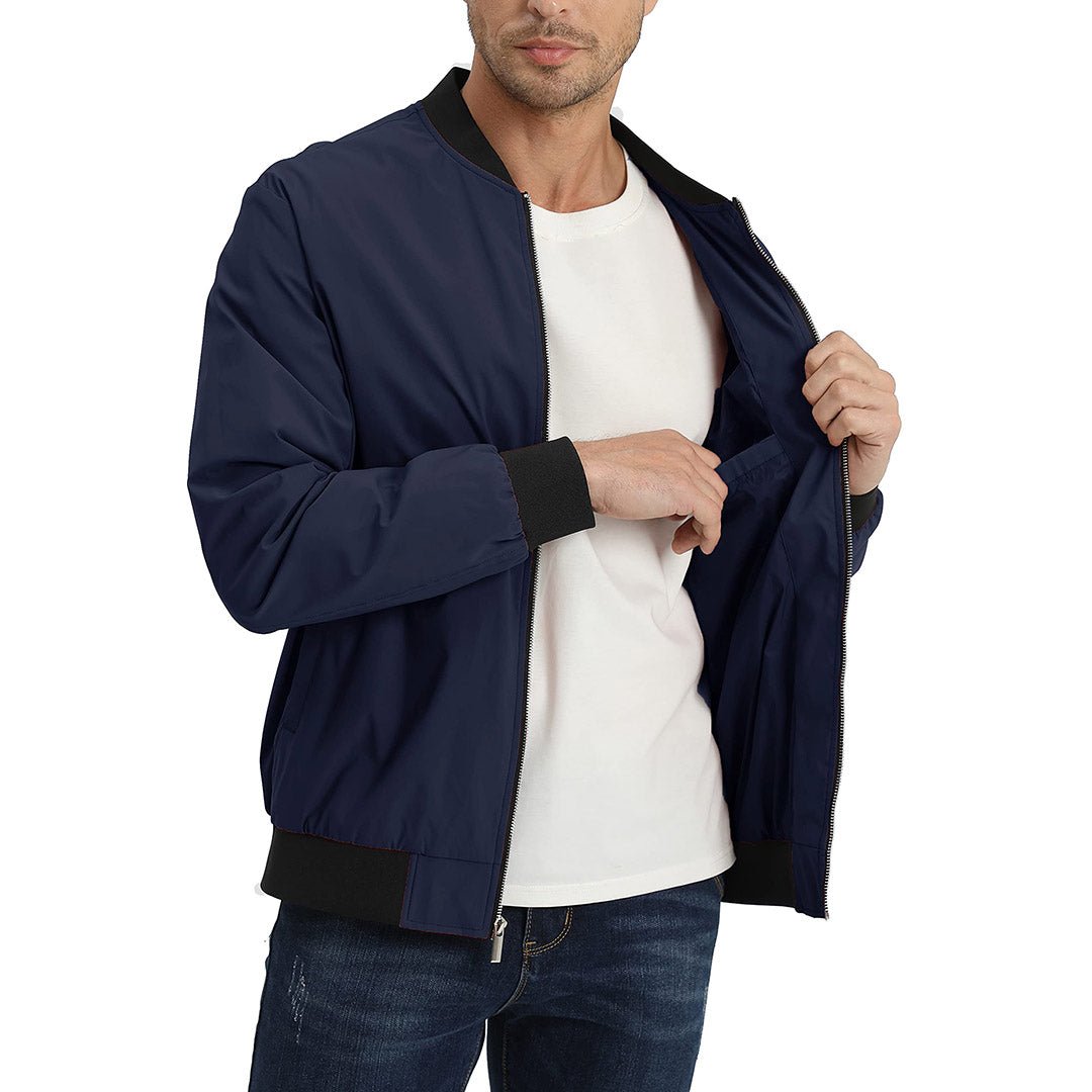 Men's Casual Lightweight Bomber Jacket