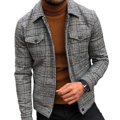 Checked jacket for men