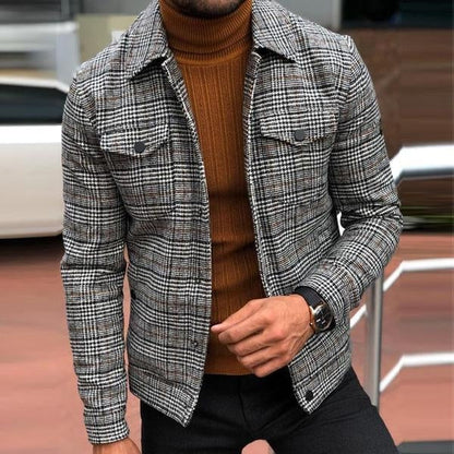 Checked jacket for men