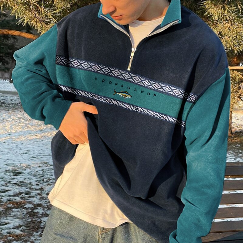 Berengar | Men’s Modern Half-Zip Sweater – Casual Knit Pullover