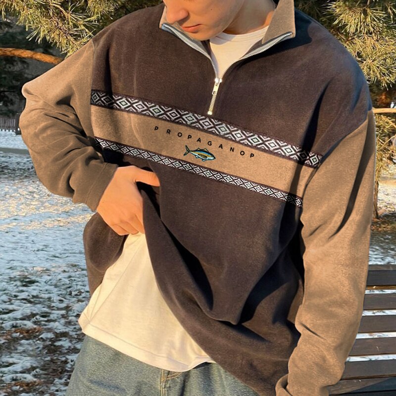 Berengar | Men’s Modern Half-Zip Sweater – Casual Knit Pullover
