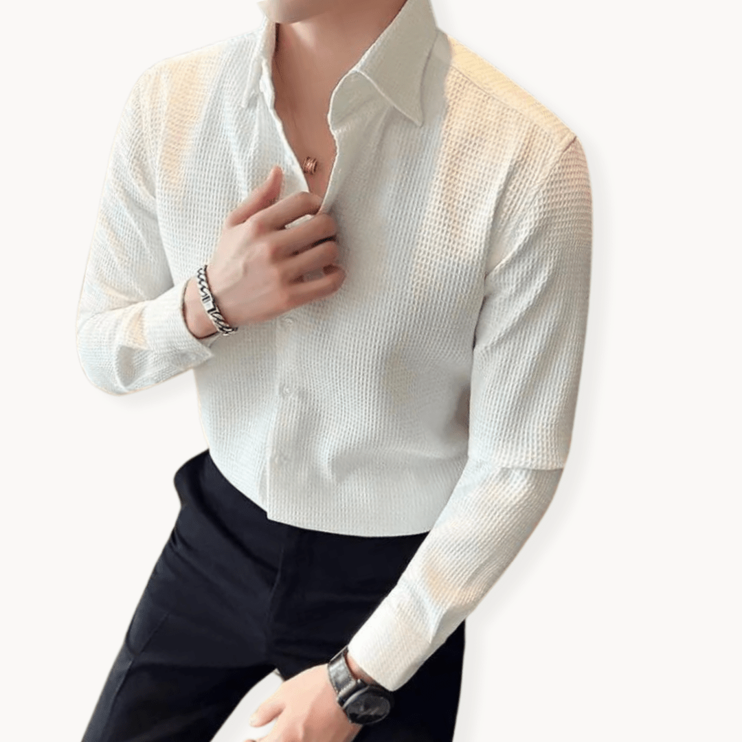 Moro Elegant Button Shirt – Men’s Minimalist Long-Sleeve Blouse