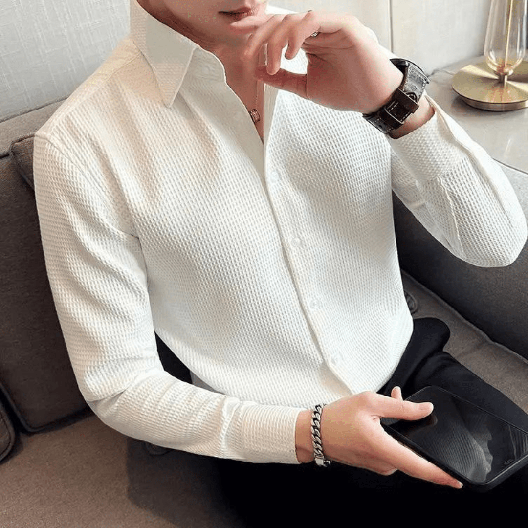 Moro Elegant Button Shirt – Men’s Minimalist Long-Sleeve Blouse