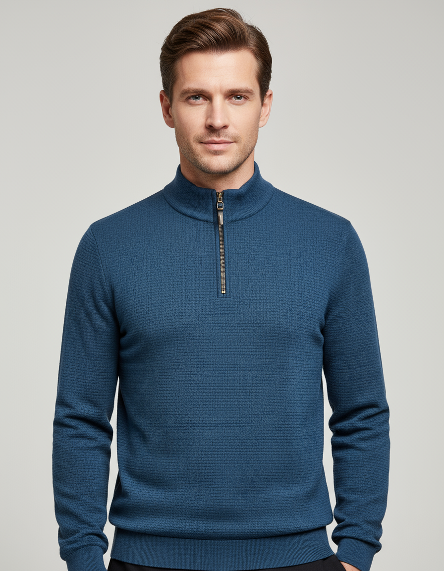 Cavalieri Premium Silk Pullover – Men’s Elegant Lightweight Knit Sweater