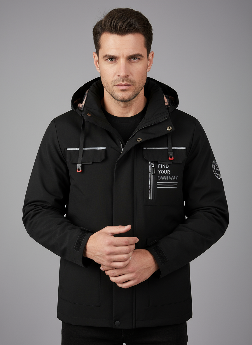 Men’s Waterproof Outdoor Winter Jacket – Cold Weather Protection