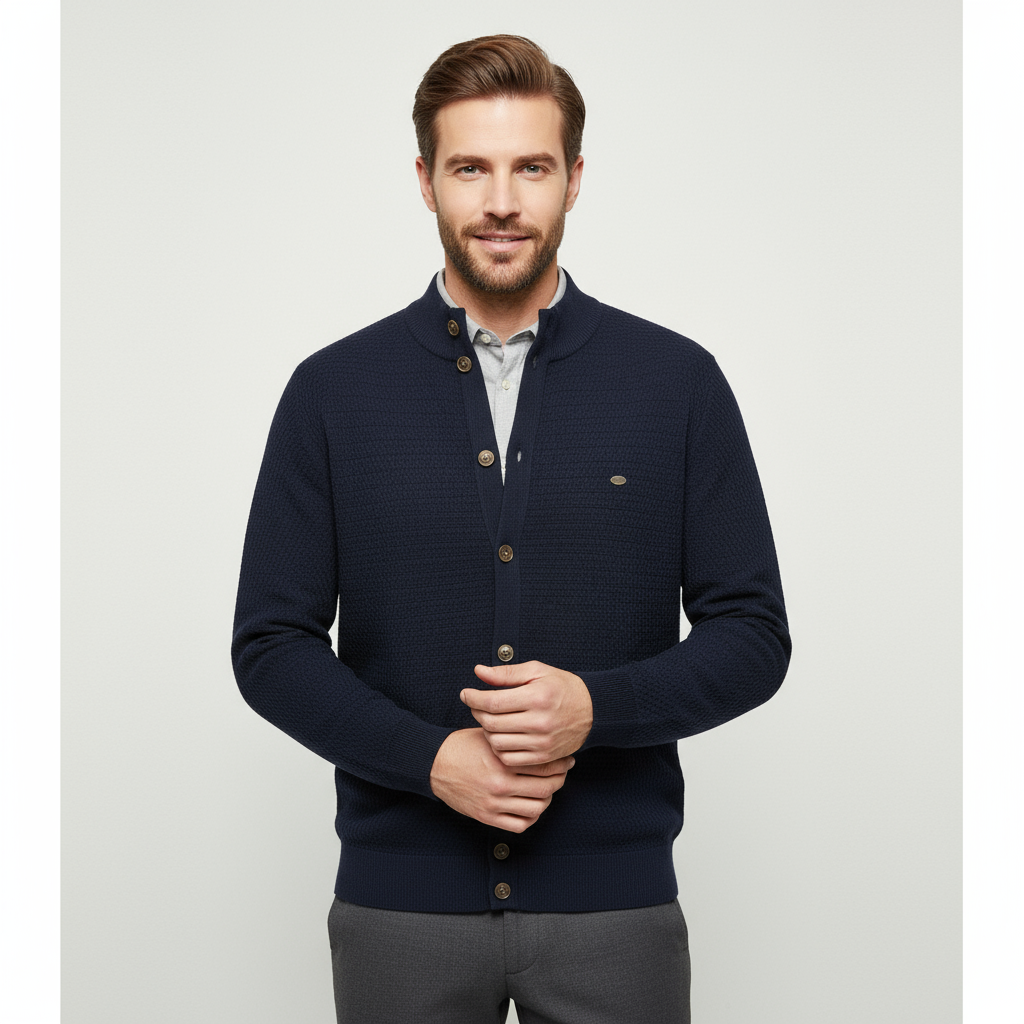 Classic Cashmere Refined Men’s Knit Cardigan – Lightweight, Soft & Stylish