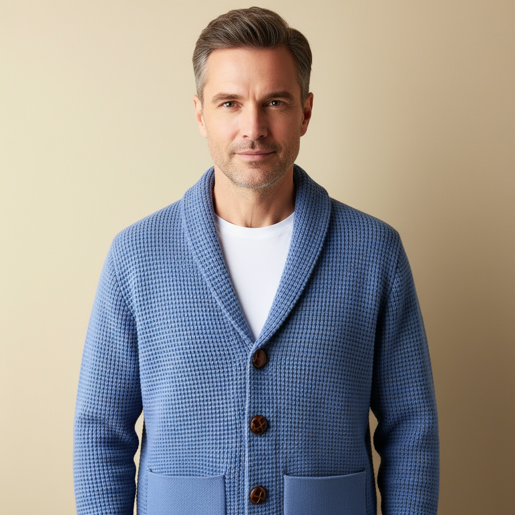 Matthew Vintage Men’s Cardigan – Classic Knitwear with Timeless Retro Design
