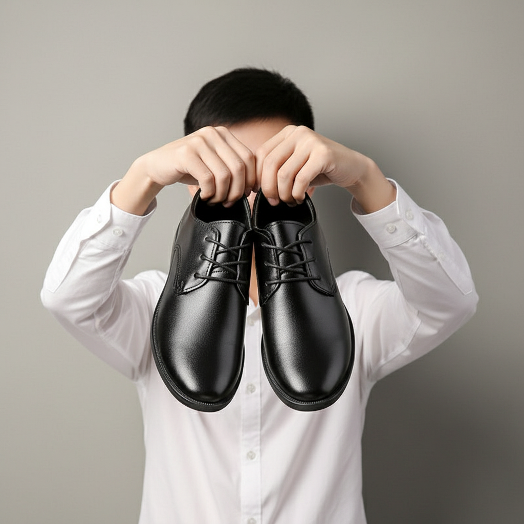 Men’s British Style Oxford Dress Shoes – Lightweight Pointed-Toe Formal Leather Shoes