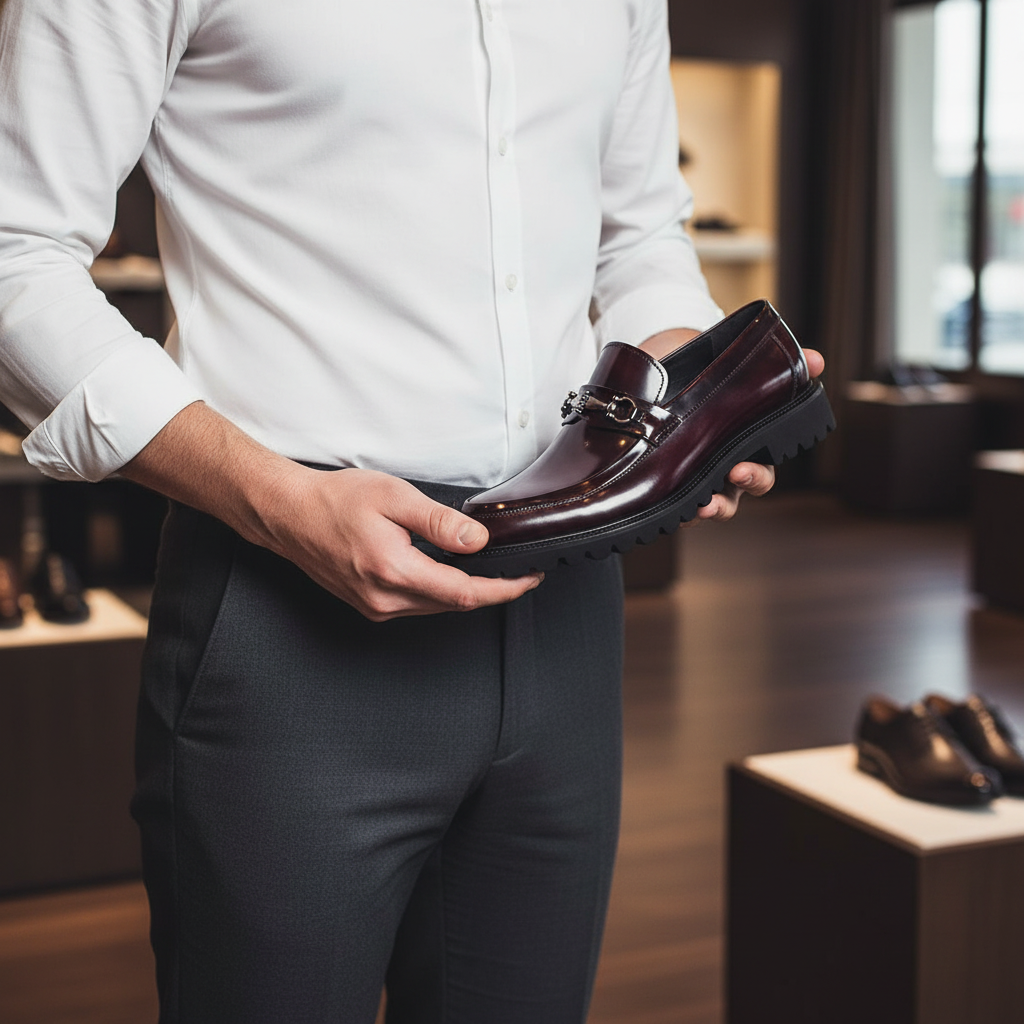 Lorennzi Henry Men’s Loafers – Classic Italian Style Slip-On Shoes Thick Supportive Sole