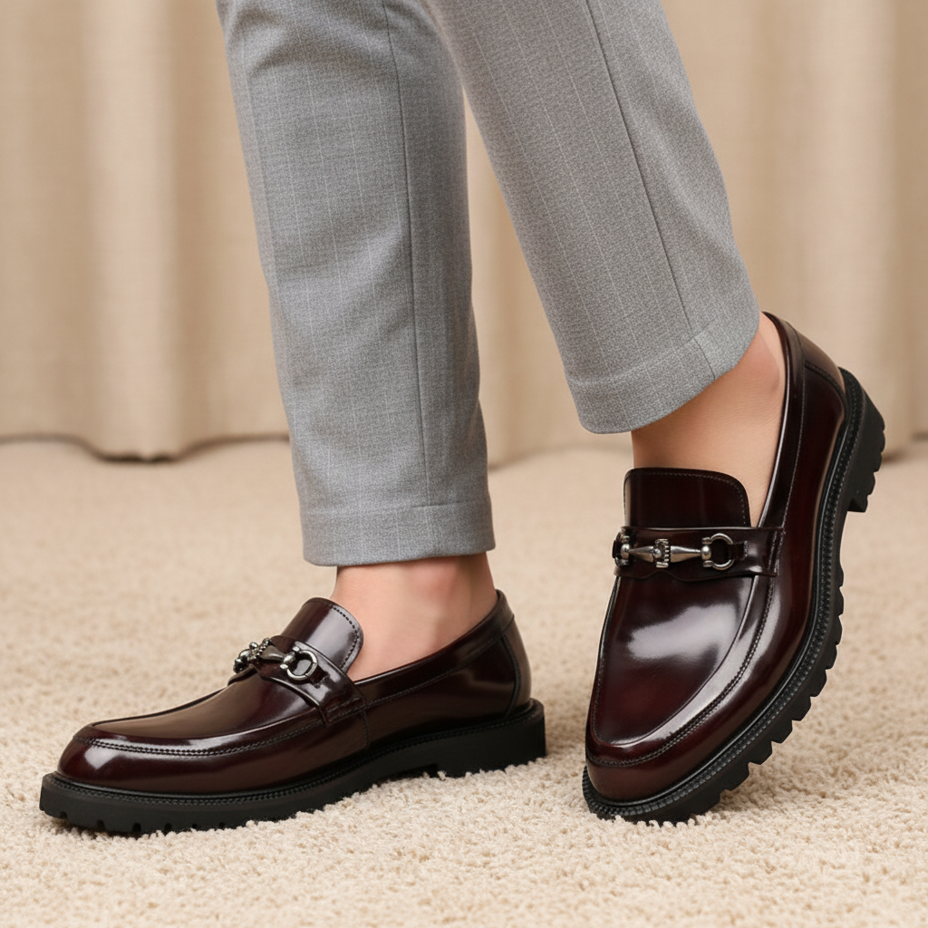 Lorennzi Henry Men’s Loafers – Classic Italian Style Slip-On Shoes Thick Supportive Sole