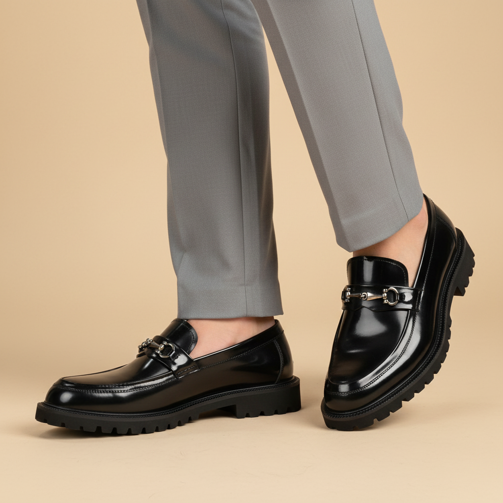 Lorennzi Henry Men’s Loafers – Classic Italian Style Slip-On Shoes Thick Supportive Sole