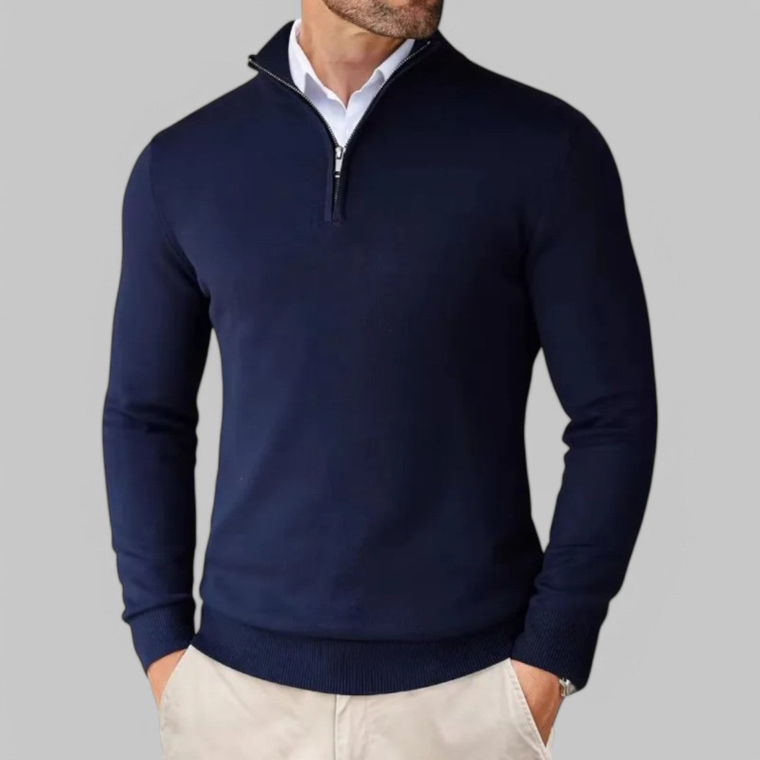 Old-Money Men Half Zip Autumn Jumper