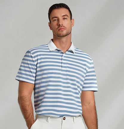 Stripes Casual Cable Knit Polo