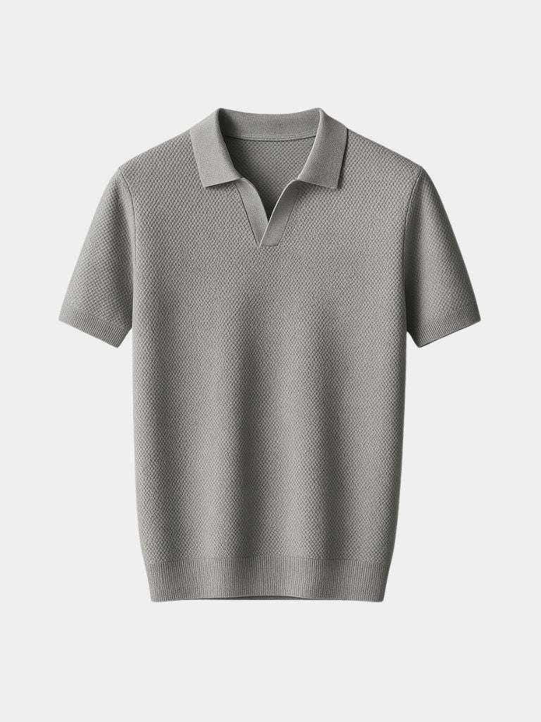Old Money Cotton Polo Shirt – Classic Short-Sleeve Knit Polo for Timeless Style