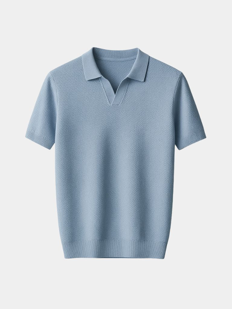 Old Money Cotton Polo Shirt – Classic Short-Sleeve Knit Polo for Timeless Style