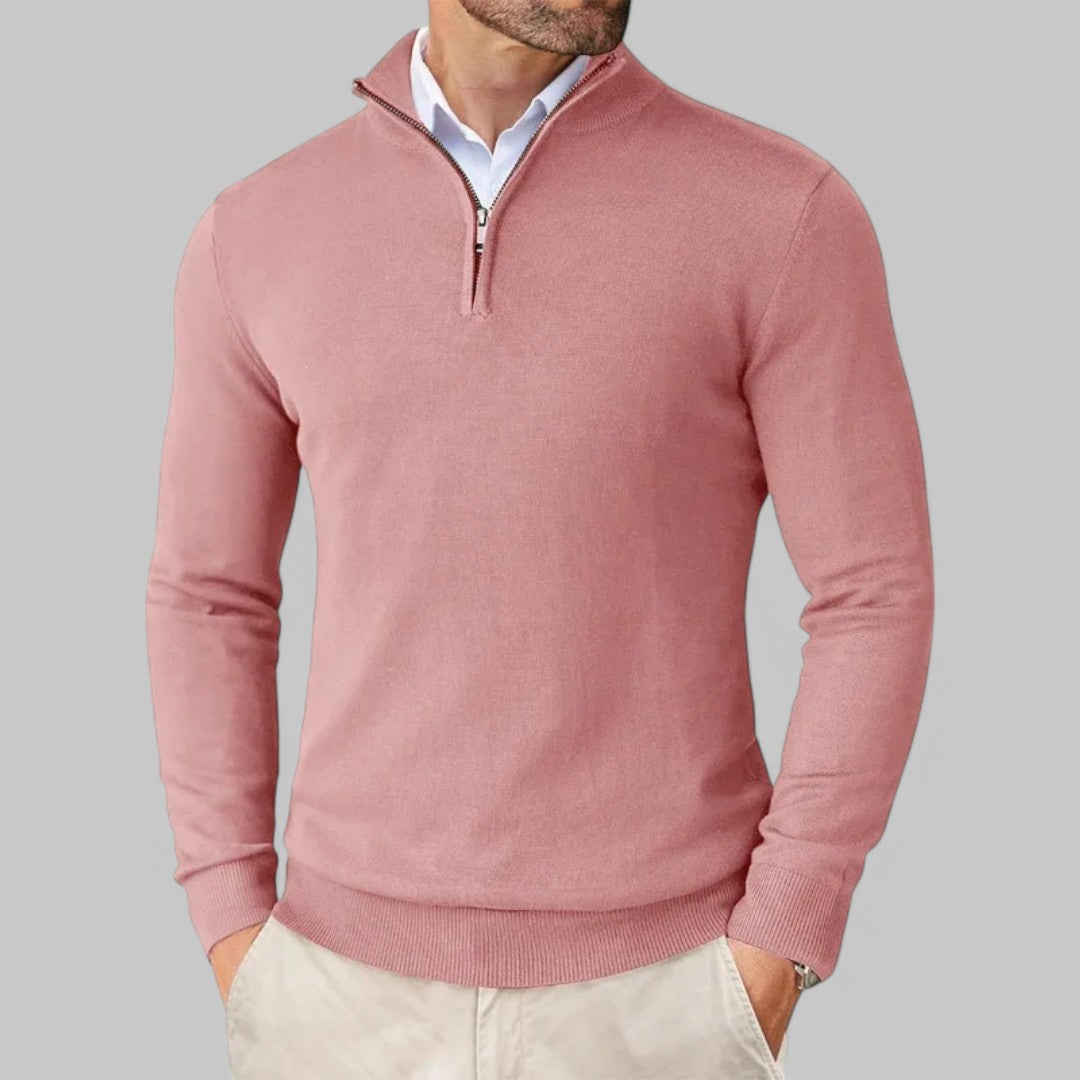 Old-Money Men Half Zip Autumn Jumper