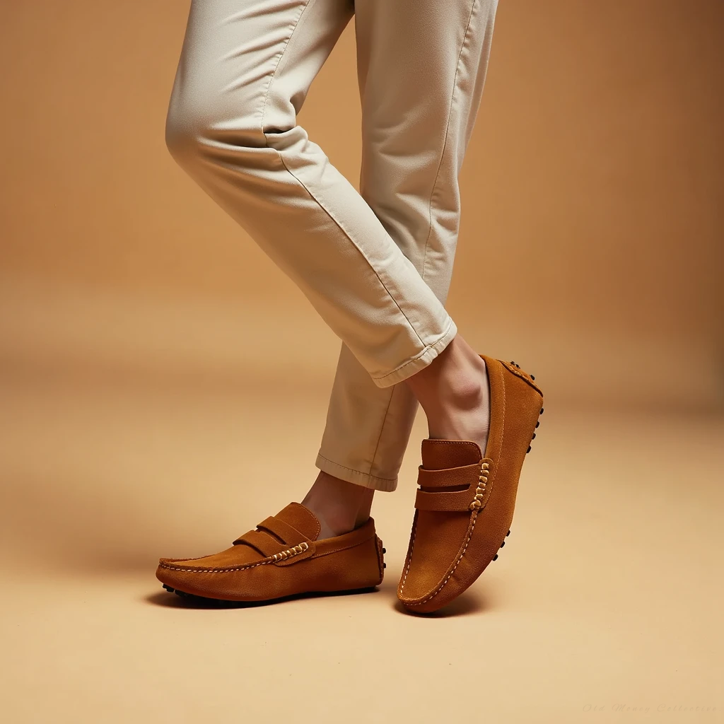 Suede Slip-On Loafers – Classic Casual Dress Shoes with Timeless Style