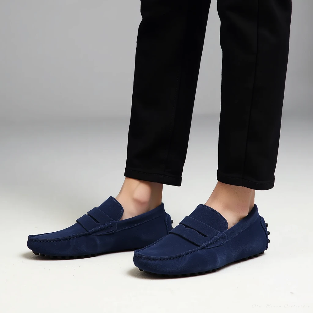 Suede Slip-On Loafers – Classic Casual Dress Shoes with Timeless Style