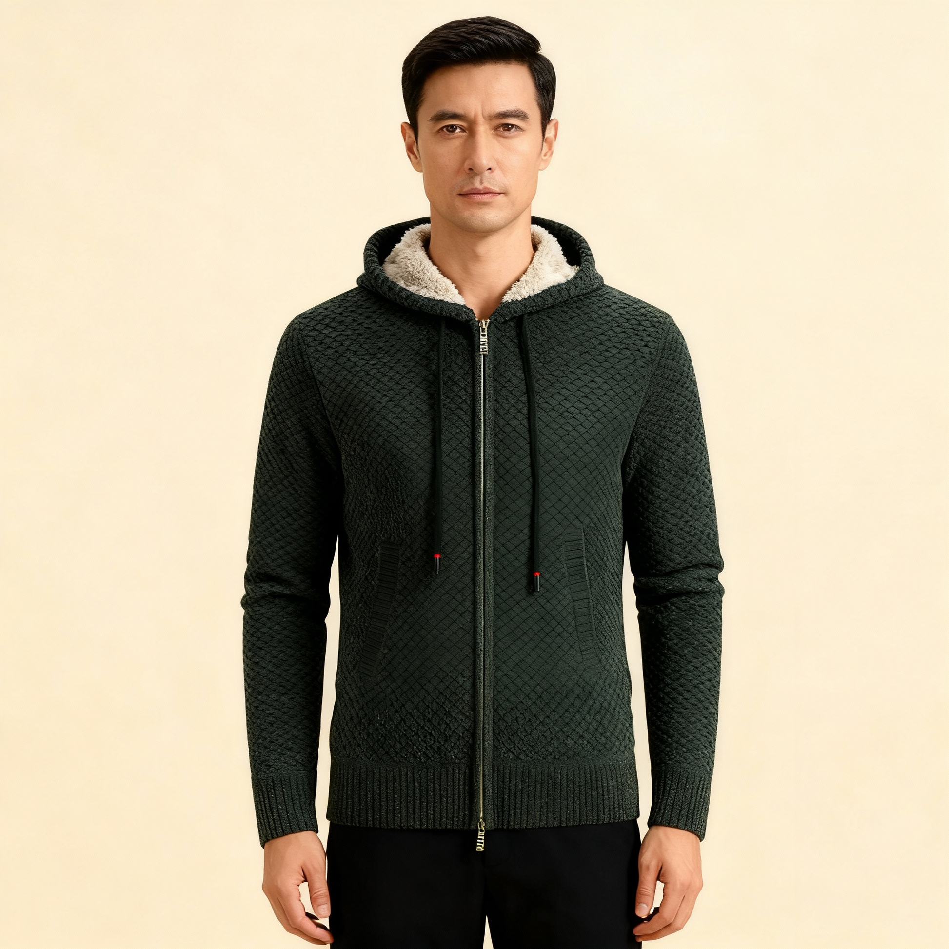 Men’s Hooded Zip-Up Vest – Long Sleeve Casual Jacket | Modern Everyday Comfort