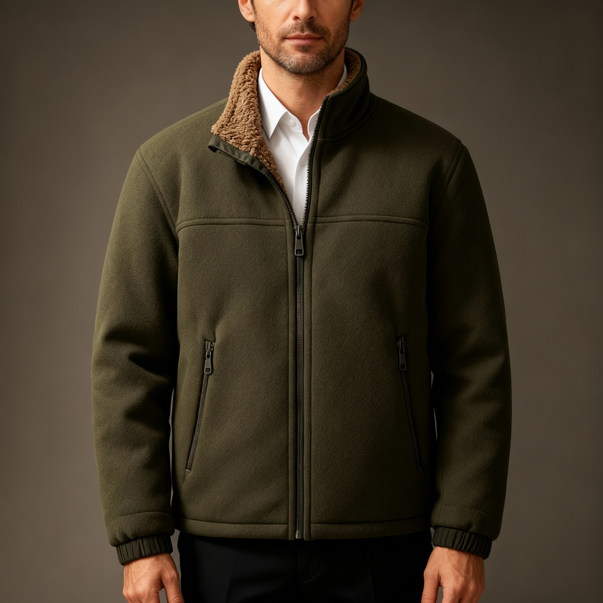 Redmont Soft-Lined Men Fleece Warm Zippered Jacket