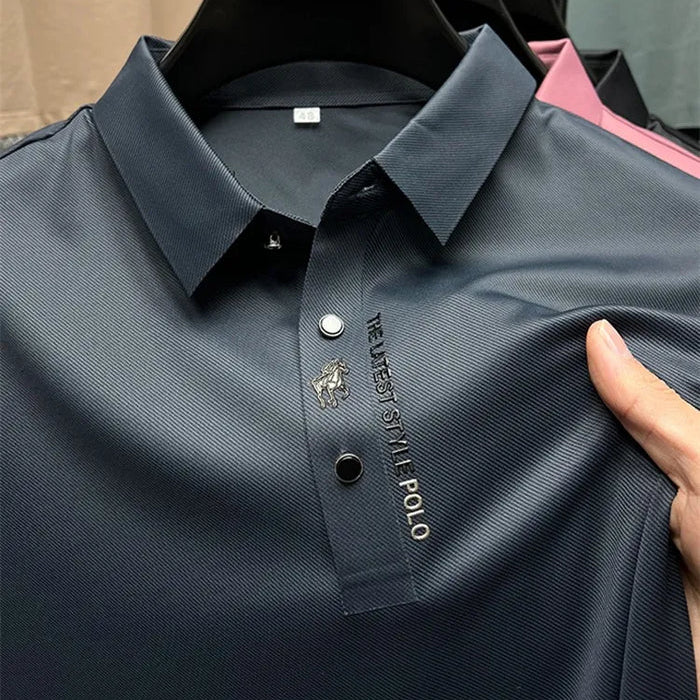 Wrinkle-Free Muscle Fit Polo Shirt