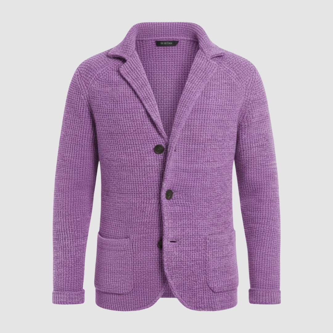 Men’s Honeycomb Knit Blazer – Tailored Soft Jacket | Italian Smart-Casual Elegance
