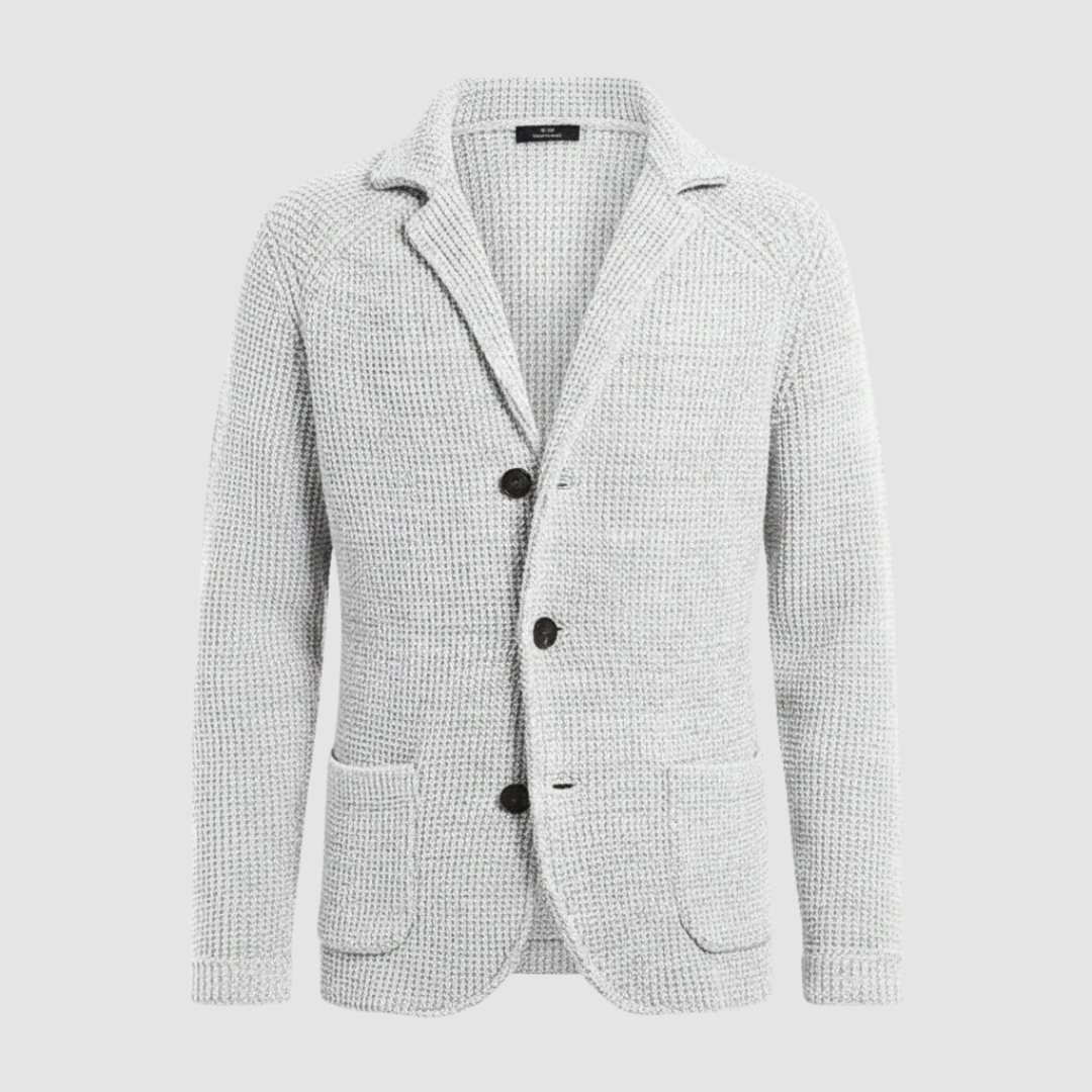 Men’s Honeycomb Knit Blazer – Tailored Soft Jacket | Italian Smart-Casual Elegance