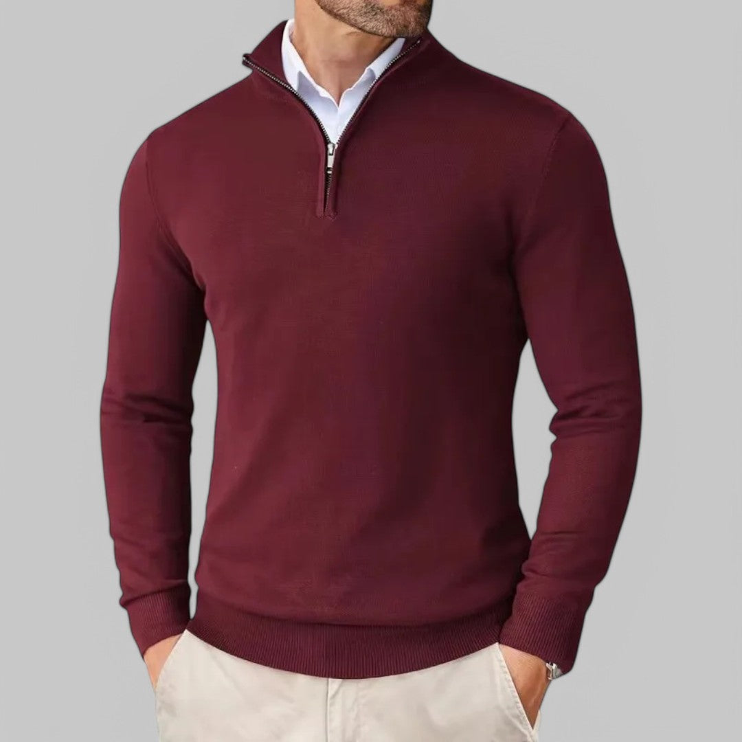 Old-Money Men Half Zip Autumn Jumper