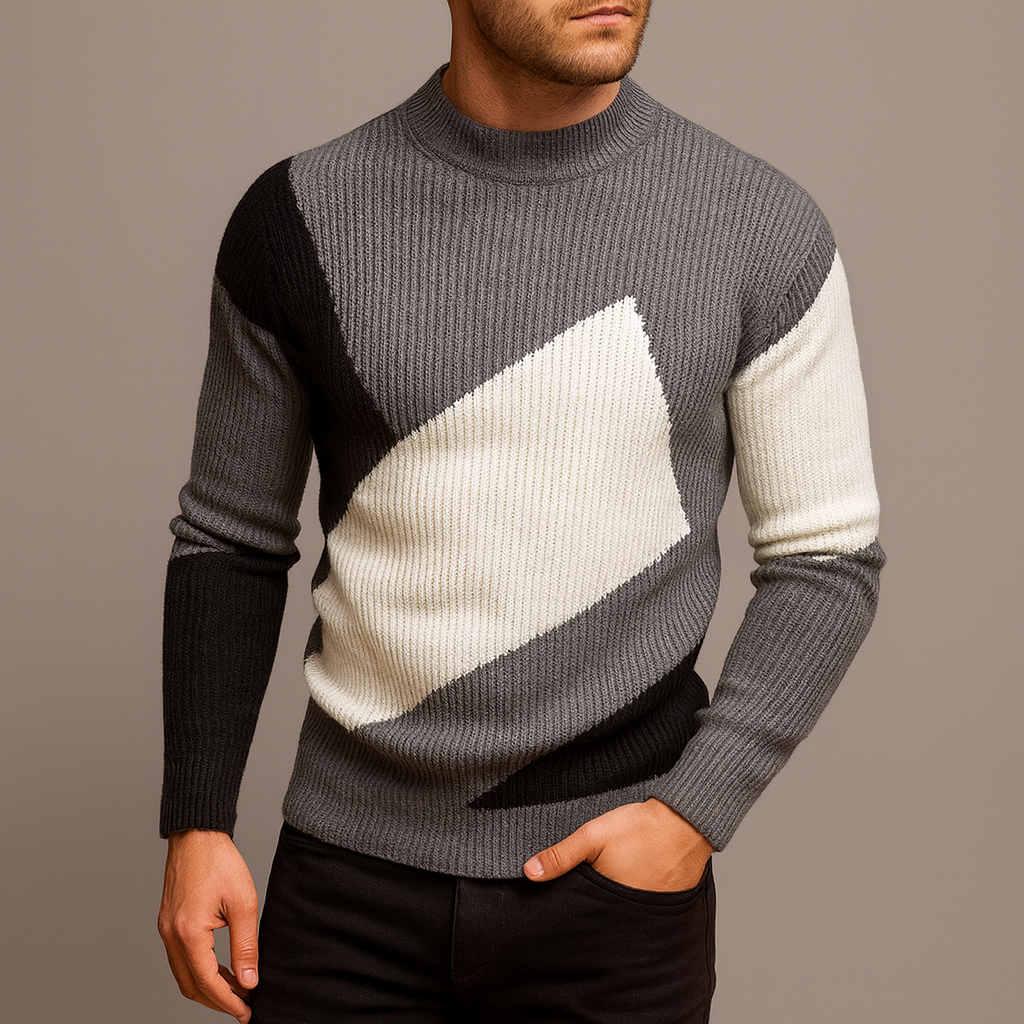 Frederik Men’s Patterned Knit Sweater – Classic Winter Pullover | Soft Warm Heritage Style